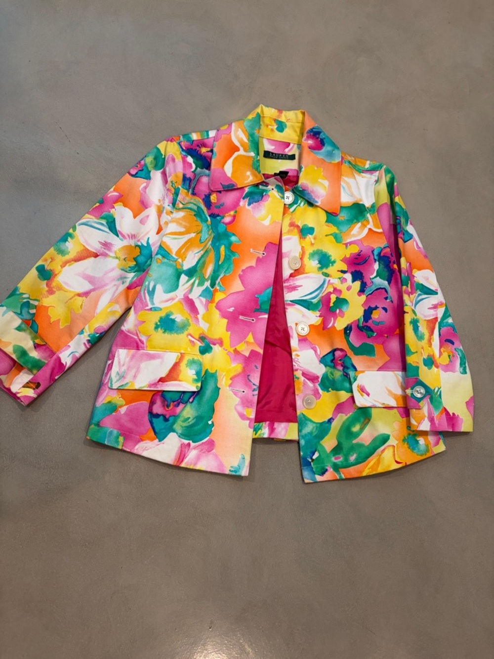 Lauren Ralph Lauren Multicolor Floral Blazer - Pink, Yellow, Green, Blue